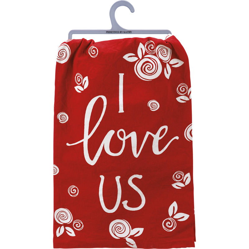 Floral I Love Us Kitchen Towel  (Pack of 6)