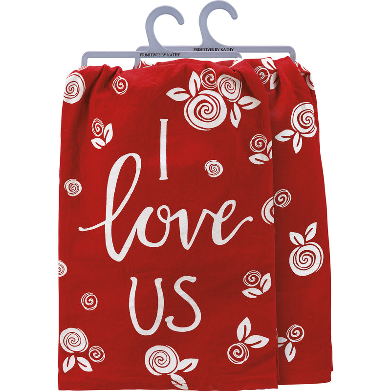 Floral I Love Us Kitchen Towel  (Pack of 6)