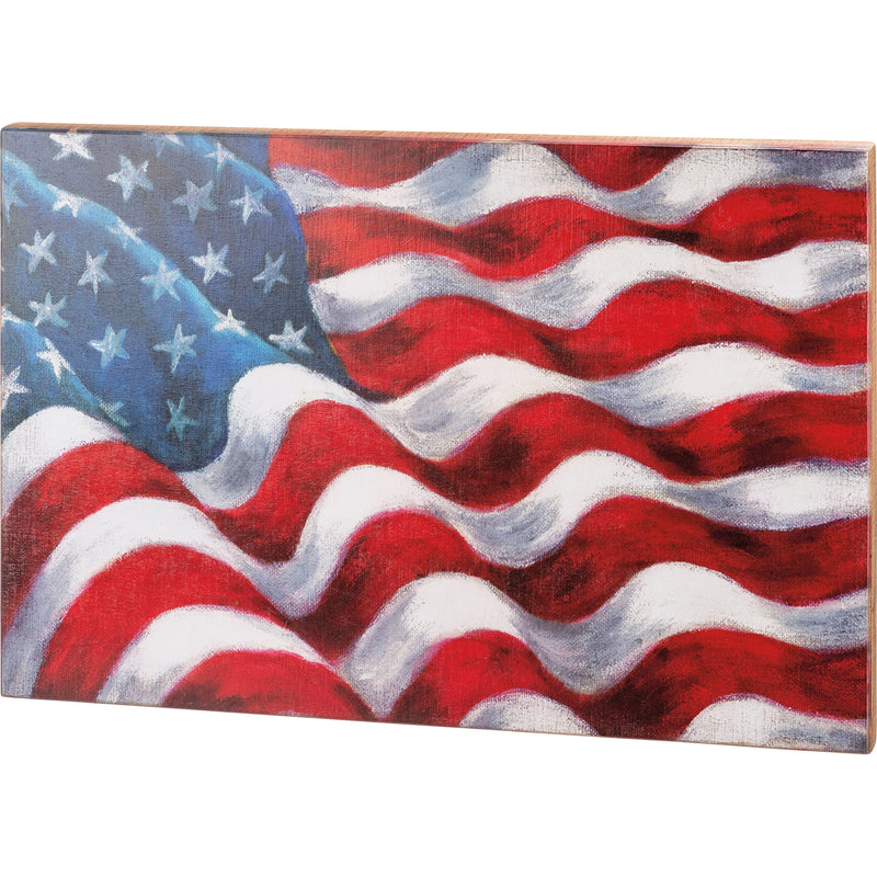 Waving Flag Box Sign  (Pack of 2)