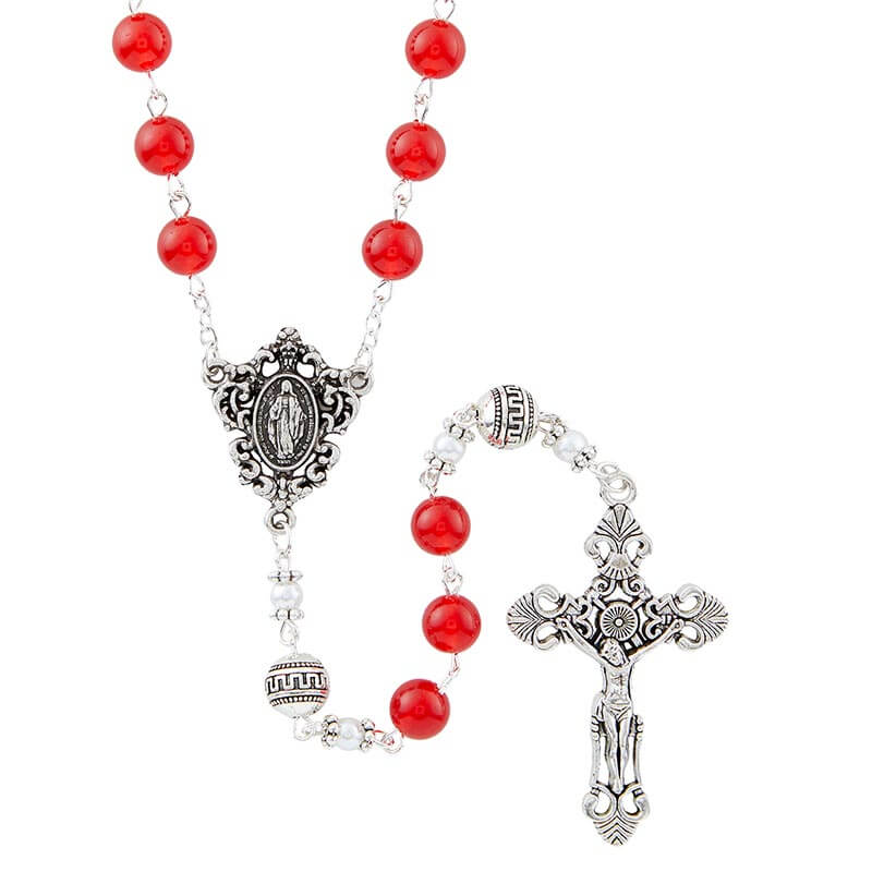 Amalfi Collection Rosary - Coral - ShopCatholic