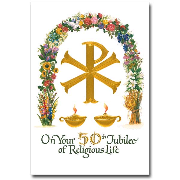 On Your 50th Jubilee of Religious Life - 50th Religious Profession Anniversary Card