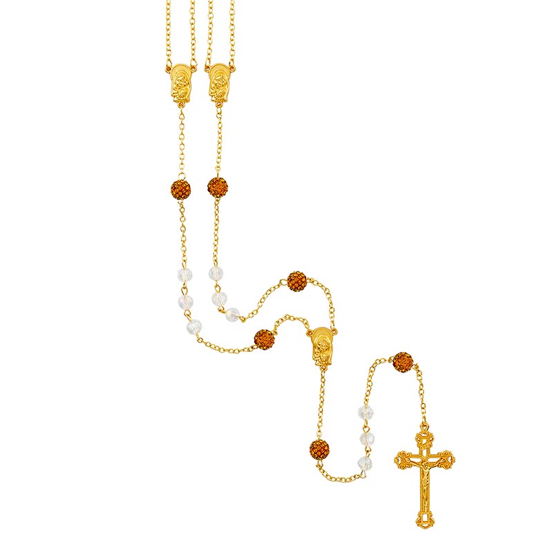 Crystal Double Wedding Lasso Rosary