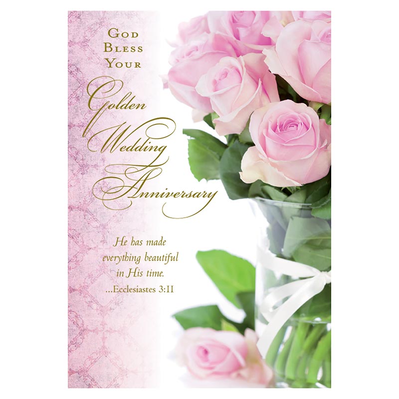 God Bless Your 50th Anniversary Card