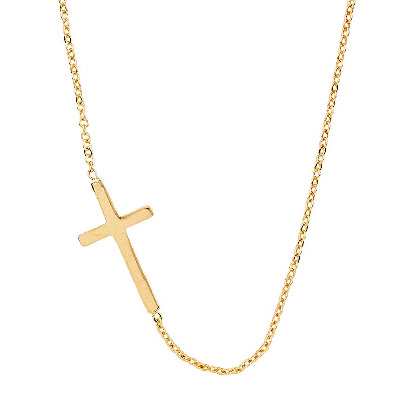 Gold Cross Pendant Necklace