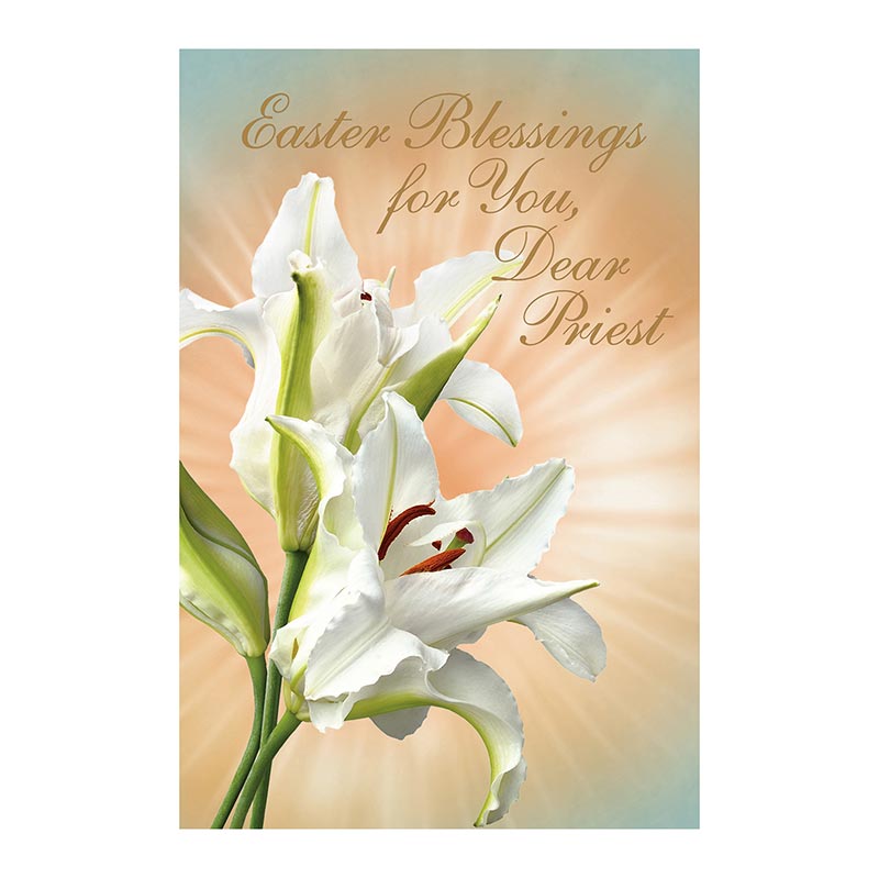 Greeting Card - Easter Blessings, Priest