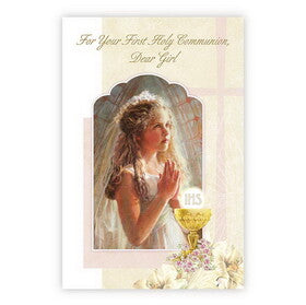 Alfred Mainzer N0226 Greeting Card For Your First Communion Dear Girl