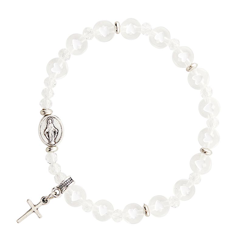 Love Bracelet With Miraculous Dangle - White