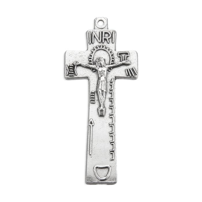 2" Antiqued Silver Oxidized Celtic Penal Crucifix