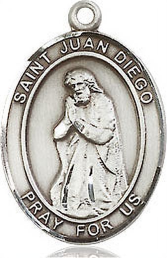 Extel Medium Oval Pewter St. Juan Diego Medal, Made in USA