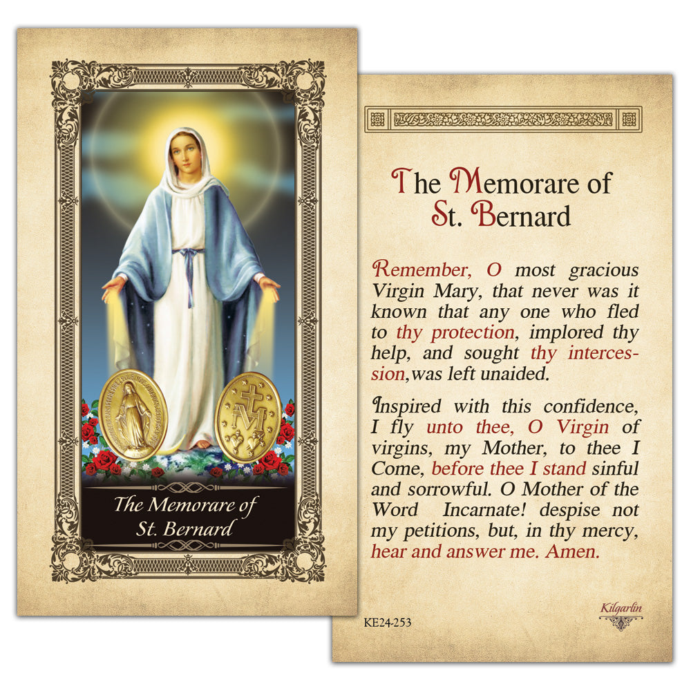 The Memorare of St.Bernard Kilgarlin Laminated Prayer Card - ShopCatholic