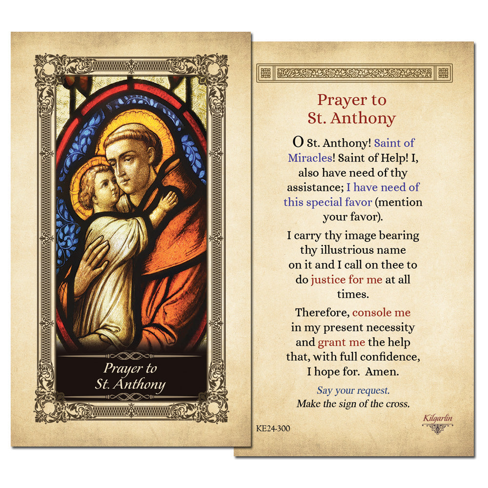 St. Anthony Kilgarlin Laminated Prayer Card - Shopcatholic