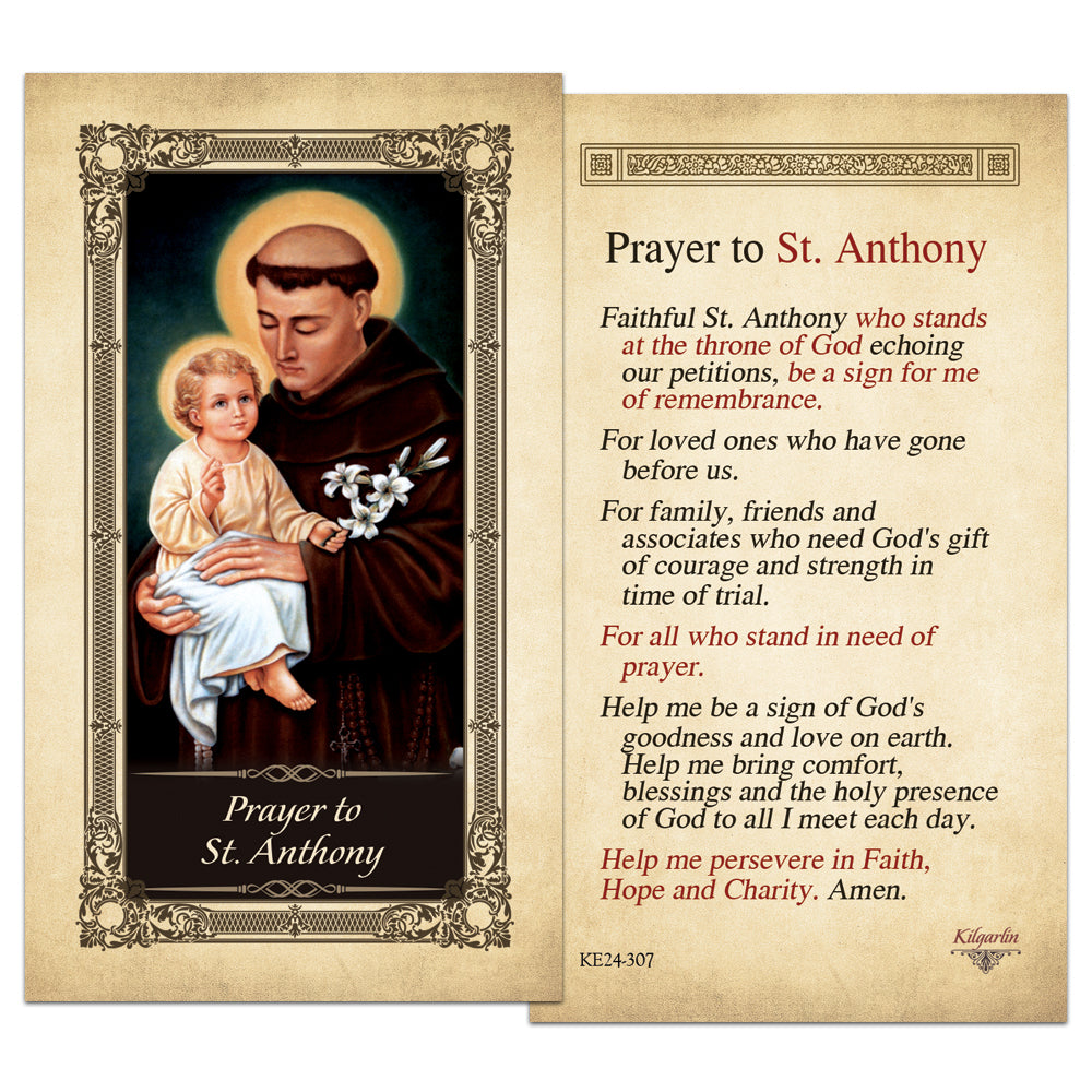 Prayer to St. Anthony Kilgarlin Laminated Prayer Card