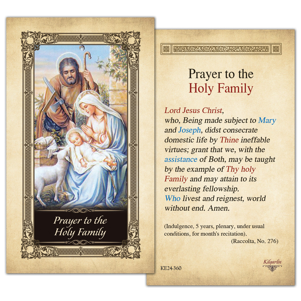 Prayer to The Holy Family Kilgarlin Laminated Prayer Card - ShopCatholic