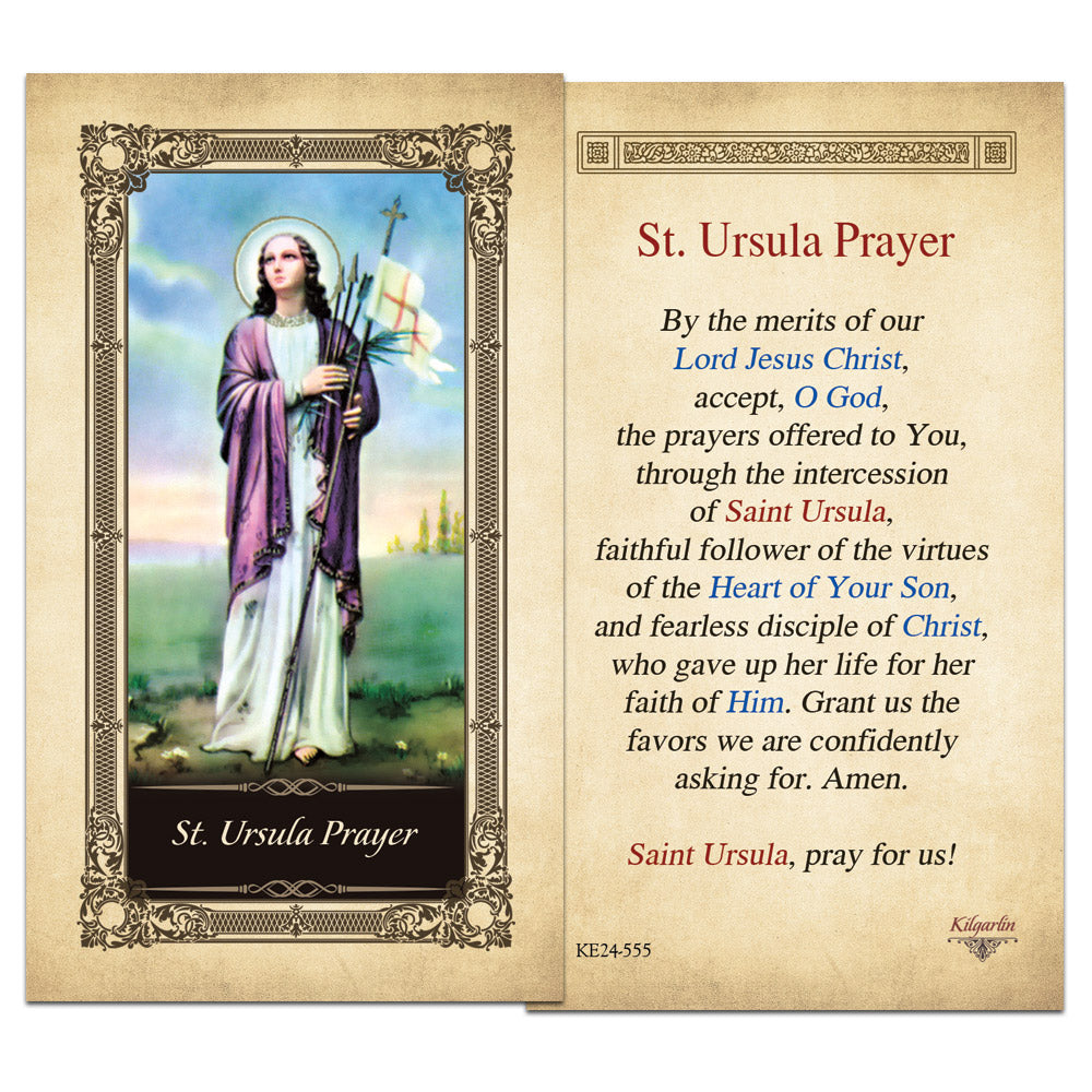 St. Ursula Prayer Kilgarlin Laminated Prayer Card