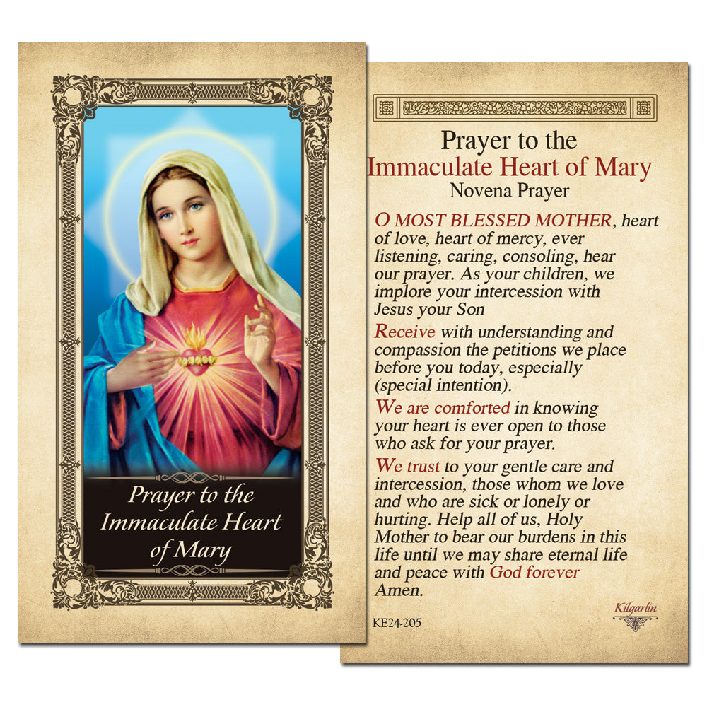 Immaculate Heart of Mary Kilgarlin Laminated Prayer Card - ShopCatholic