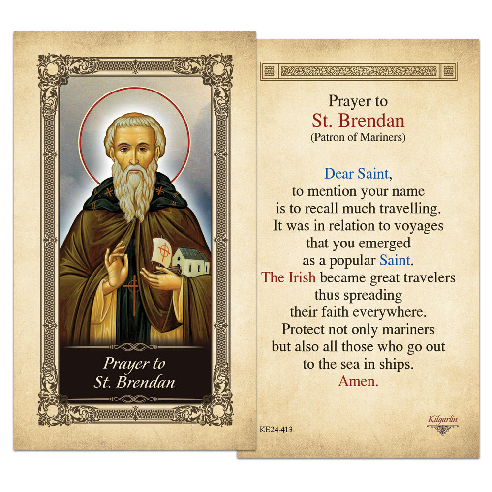 St. Brendan Kilgarlin Laminated Prayer Card - ShopCatholic